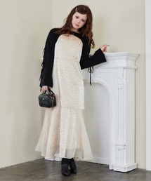 ワンピース（ブラック/黒色系・ドット柄）ファッション通販