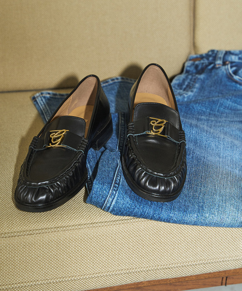 GRISEレザーギャザーローファー(ローファー)|GRISE(グリーズ)の GRISEレザーギャザーローファー(ローファー)|GRISE(グリーズ)の