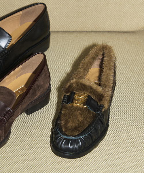 GRISEレザーギャザーローファー（ローファー）｜GRISE（グリーズ）の