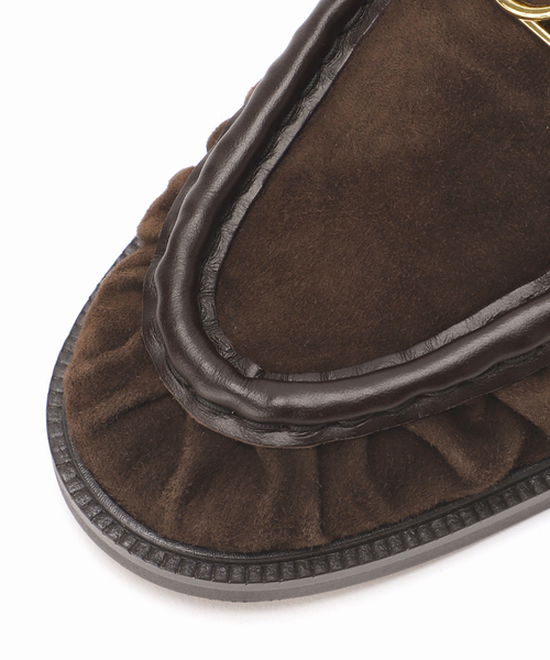 GRISE（グリーズ）の「GRISEレザーギャザーローファー（ローファー・レディース・ブラック/カーキ/ブラウン・22cm/25cm/24.5cm/24cm/23.5cm/23cm/22.5cm）」の20枚目の写真