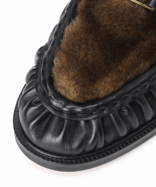 GRISE（グリーズ）の「GRISEレザーギャザーローファー（ローファー・レディース・ブラック/カーキ/ブラウン・22cm/25cm/24.5cm/24cm/23.5cm/23cm/22.5cm）」の21枚目の写真