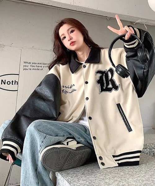 セール】サガラ刺繍フェイクスエードライトブルゾン（ブルゾン