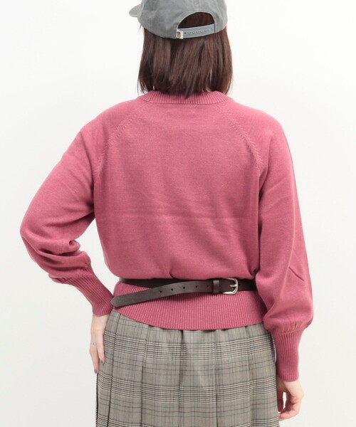 fredy couleur（フレディクルール）の「ラメ混スウェットライクプルオーバーニット（ニット/セーター・レディース・ブラック/ライトグレー/ピンク・38）」の7枚目の写真