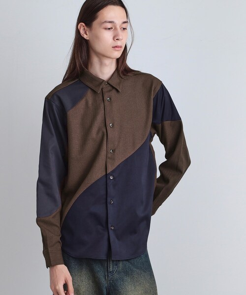 tk.TAKEO KIKUCHI（ティーケータケオキクチ）の「ヘリンボーンカーブスイッチシャツ（シャツ/ブラウス・メンズ・ライトグレー/ブラック/ブラウン系その他・01/02/03）」の3枚目の写真