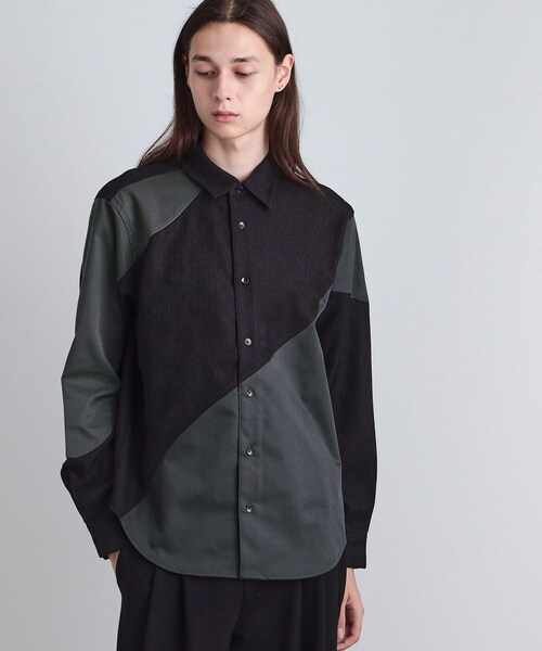 tk.TAKEO KIKUCHI（ティーケータケオキクチ）の「ヘリンボーンカーブスイッチシャツ（シャツ/ブラウス・メンズ・ライトグレー/ブラック/ブラウン系その他・01/02/03）」の6枚目の写真