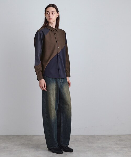 tk.TAKEO KIKUCHI（ティーケータケオキクチ）の「ヘリンボーンカーブスイッチシャツ（シャツ/ブラウス・メンズ・ライトグレー/ブラック/ブラウン系その他・01/02/03）」の7枚目の写真