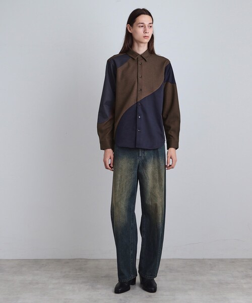 tk.TAKEO KIKUCHI（ティーケータケオキクチ）の「ヘリンボーンカーブスイッチシャツ（シャツ/ブラウス・メンズ・ライトグレー/ブラック/ブラウン系その他・01/02/03）」の11枚目の写真