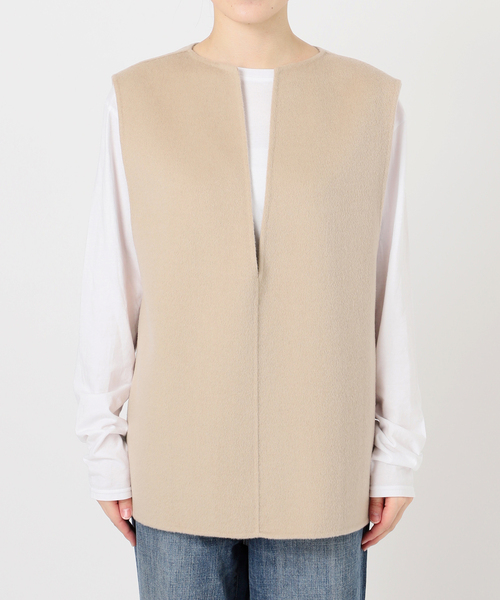 Spick & Span（スピックアンドスパン）の「ダブルフェイスVネックベスト（ベスト・レディース・モカ/ベージュ系その他・FREE）」の20枚目の写真