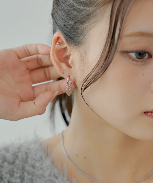 ハートデザインフープピアス（ピアス（両耳用））｜Chico（チコ）の