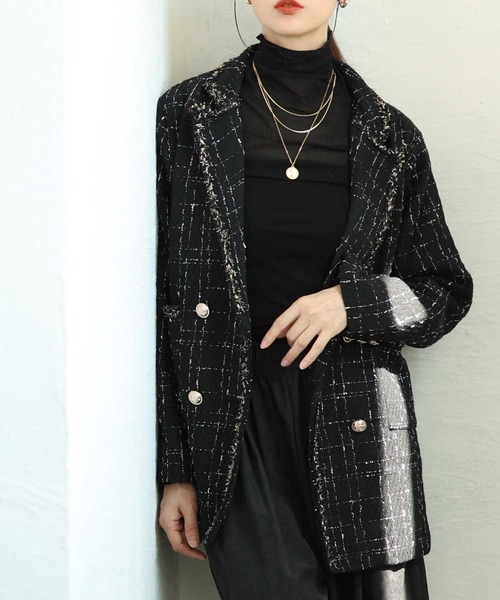 セール】ツイードテーラードジャケット（テーラードジャケット）｜Sawa