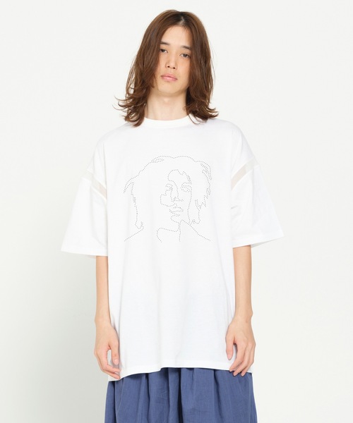 STOF(ストフ)の「ONE-LOVE EMBROI SAMUE T-SHIRT(Tシャツ/カットソー・メンズ・ブラック/ホワイト・S/M)」の2枚目の写真