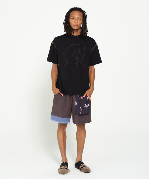 STOF(ストフ)の「ONE-LOVE EMBROI SAMUE T-SHIRT(Tシャツ/カットソー・メンズ・ブラック/ホワイト・S/M)」の3枚目の写真