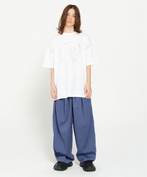 STOF(ストフ)の「ONE-LOVE EMBROI SAMUE T-SHIRT(Tシャツ/カットソー・メンズ・ブラック/ホワイト・S/M)」の5枚目の写真