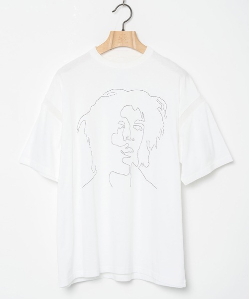 STOF(ストフ)の「ONE-LOVE EMBROI SAMUE T-SHIRT(Tシャツ/カットソー・メンズ・ブラック/ホワイト・S/M)」の7枚目の写真