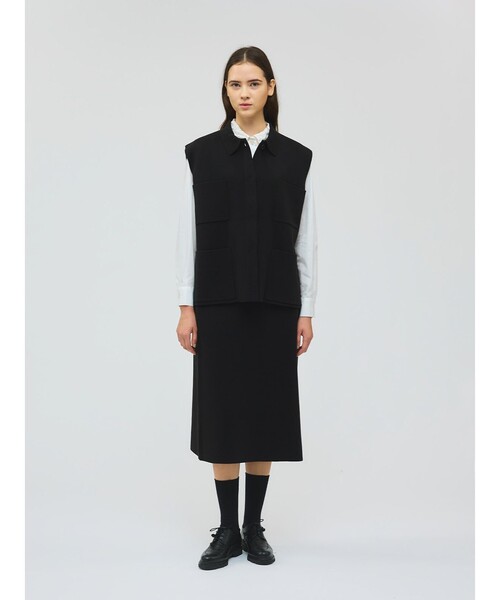 mizuiroind（ミズイロインド）の「mizuiro ind シードステッチAラインスカート（スカート・レディース・ブラック/グレー/カーキ・FREE）」の15枚目の写真