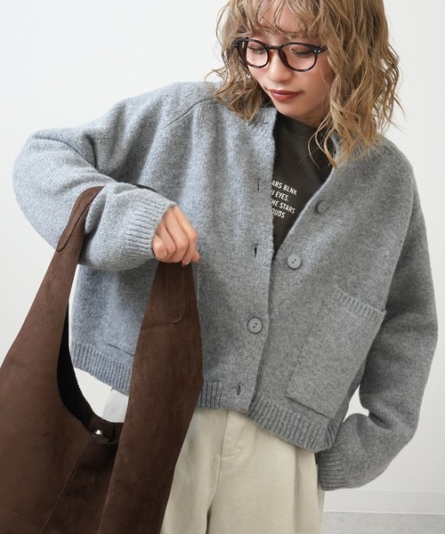 gossara（ゴサラ）の「JK風ヤクタッチCD（カーディガン/ボレロ・レディース・チャコール/ブラウン/ベージュ・FREE）」の2枚目の写真