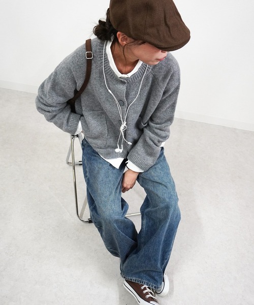 gossara（ゴサラ）の「JK風ヤクタッチCD（カーディガン/ボレロ・レディース・チャコール/ブラウン/ベージュ・FREE）」の8枚目の写真