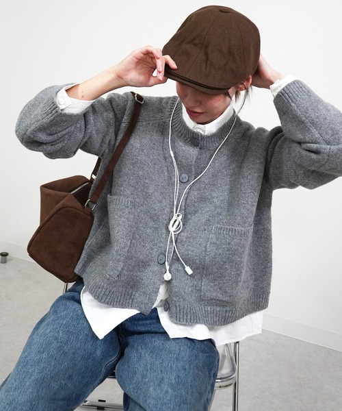 gossara（ゴサラ）の「JK風ヤクタッチCD（カーディガン/ボレロ・レディース・チャコール/ブラウン/ベージュ・FREE）」の9枚目の写真