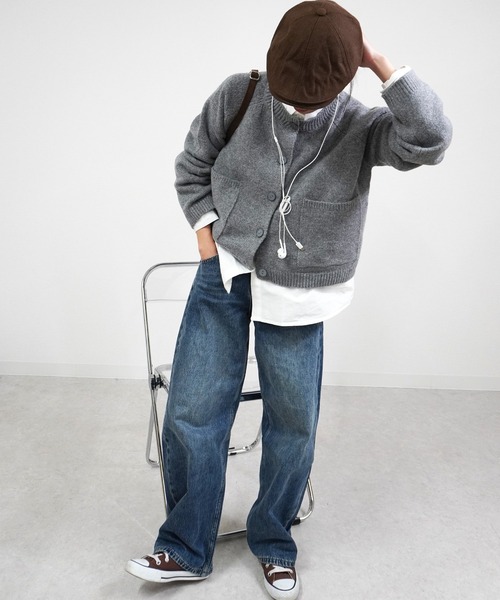 gossara（ゴサラ）の「JK風ヤクタッチCD（カーディガン/ボレロ・レディース・チャコール/ブラウン/ベージュ・FREE）」の10枚目の写真