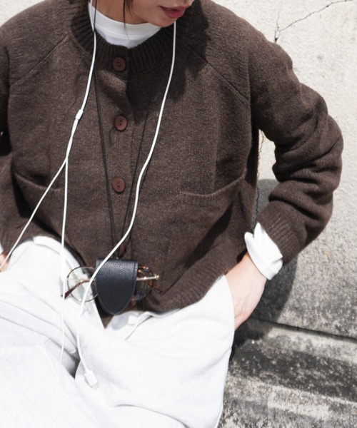 gossara（ゴサラ）の「JK風ヤクタッチCD（カーディガン/ボレロ・レディース・チャコール/ブラウン/ベージュ・FREE）」の4枚目の写真