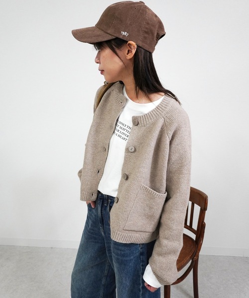 gossara（ゴサラ）の「JK風ヤクタッチCD（カーディガン/ボレロ・レディース・チャコール/ブラウン/ベージュ・FREE）」の13枚目の写真