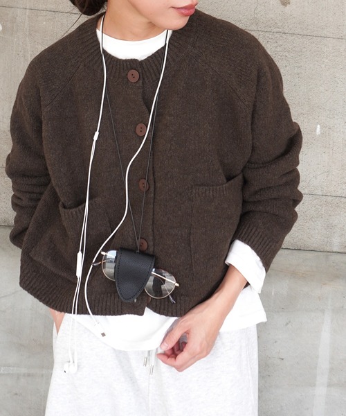 gossara（ゴサラ）の「JK風ヤクタッチCD（カーディガン/ボレロ・レディース・チャコール/ブラウン/ベージュ・FREE）」の20枚目の写真