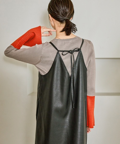 LAKOLE（ラコレ）の「アソートVネックキャミワンピース/604906（ワンピース・レディース・ダークブラウン/その他9・FREE）」の6枚目の写真