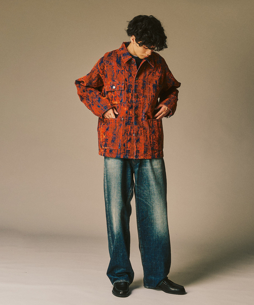 417 EDIFICE（フォーワンセブンエディフィス）の「ベロアデニム カバーオール（カバーオール・メンズ・ブラック/レッド・MEDIUM/LARGE）」の14枚目の写真