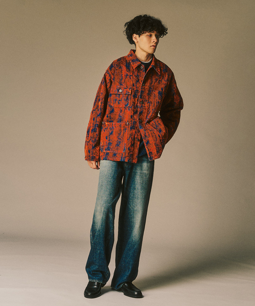 417 EDIFICE（フォーワンセブンエディフィス）の「ベロアデニム カバーオール（カバーオール・メンズ・ブラック/レッド・MEDIUM/LARGE）」の13枚目の写真