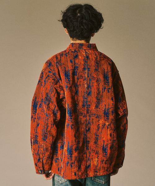 417 EDIFICE（フォーワンセブンエディフィス）の「ベロアデニム カバーオール（カバーオール・メンズ・ブラック/レッド・MEDIUM/LARGE）」の10枚目の写真