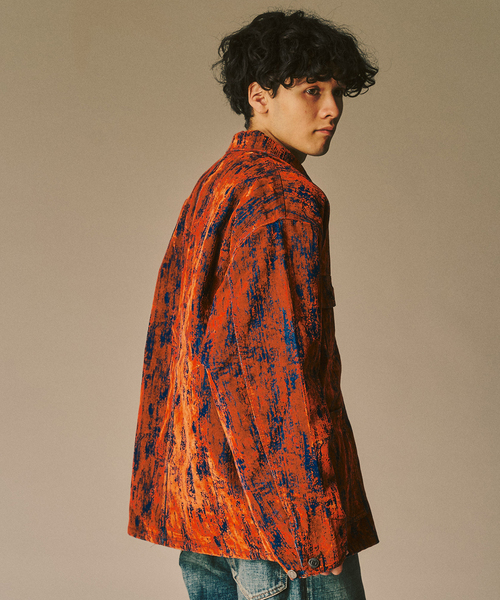 417 EDIFICE（フォーワンセブンエディフィス）の「ベロアデニム カバーオール（カバーオール・メンズ・ブラック/レッド・MEDIUM/LARGE）」の9枚目の写真