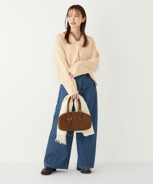 SHIPS Colors（シップス カラーズ）の「SHIPS Colors:スクエア ボストン バッグ（ショルダーバッグ・レディース・ブラック/ブラウン・ONE SIZE）」の18枚目の写真