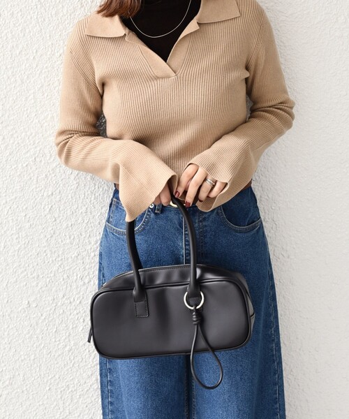 SHIPS Colors（シップス カラーズ）の「SHIPS Colors:スクエア ボストン バッグ（ショルダーバッグ・レディース・ブラック/ブラウン・ONE SIZE）」の19枚目の写真