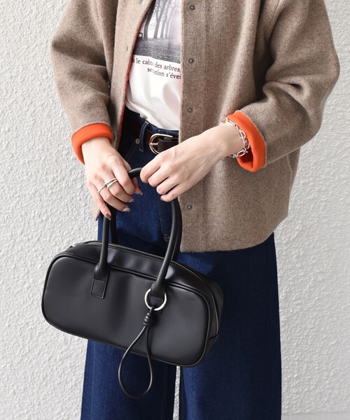 SHIPS Colors（シップス カラーズ）の「SHIPS Colors:スクエア ボストン バッグ（ショルダーバッグ・レディース・ブラック/ブラウン・ONE SIZE）」の21枚目の写真