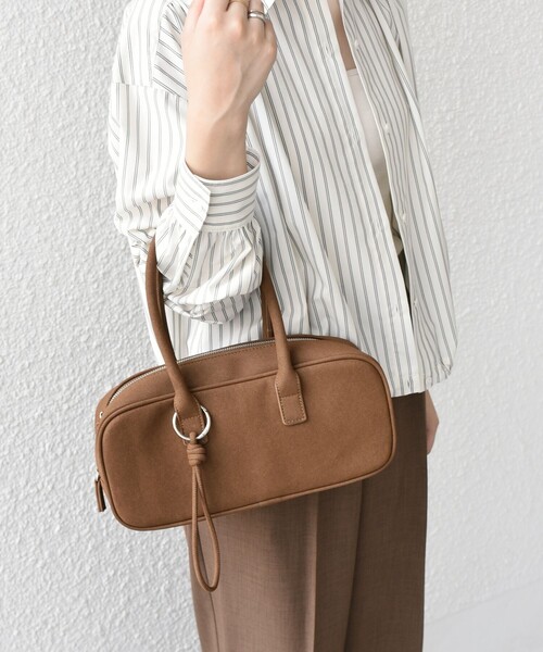 SHIPS Colors（シップス カラーズ）の「SHIPS Colors:スクエア ボストン バッグ（ショルダーバッグ・レディース・ブラック/ブラウン・ONE SIZE）」の3枚目の写真