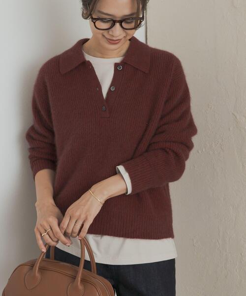 FOX混衿付き畦ニット（ニット/セーター）｜URBAN RESEARCH DOORS