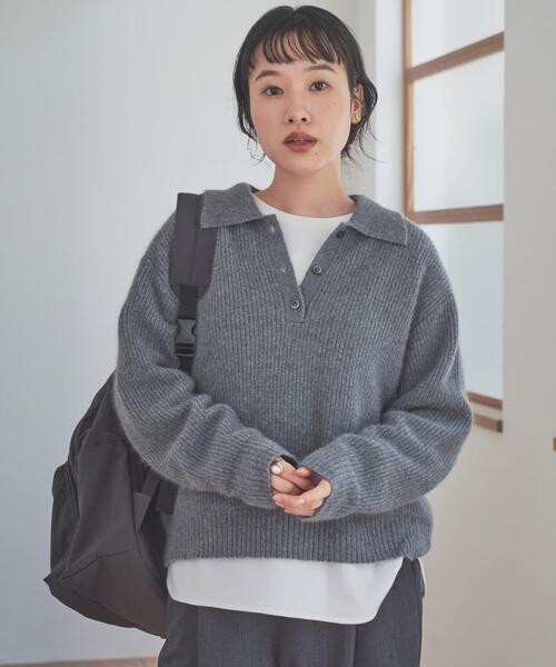 リグリーム　ロゴニット　グレー Fサイズ ロゴリブニット｜LOGO RIB KNITの通販｜regleam
