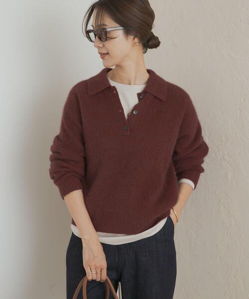 セール】FOX混衿付き畦ニット（ニット/セーター）｜URBAN RESEARCH