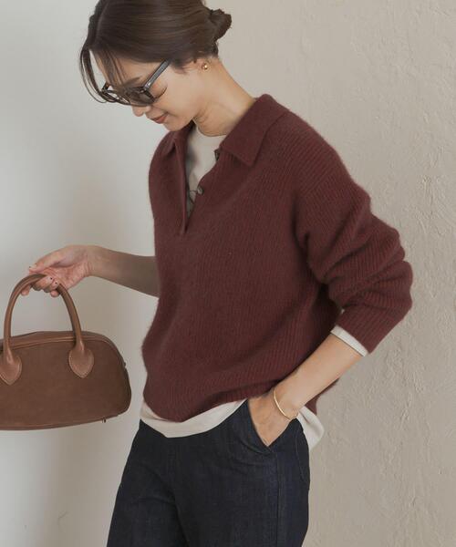 セール】FOX混衿付き畦ニット（ニット/セーター）｜URBAN RESEARCH