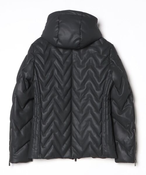 HIGH STREET（ハイストリート）の「ｷﾙﾄﾚｻﾞｰﾌｰﾃﾞｯﾄﾞﾀﾞｳﾝBL（ダウンジャケット/コート・メンズ・ブラック・LARGE/LL/MEDIUM/SMALL）」の4枚目の写真