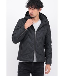 HIGH STREET（ハイストリート）の「ｷﾙﾄﾚｻﾞｰﾌｰﾃﾞｯﾄﾞﾀﾞｳﾝBL（ダウンジャケット/コート）」