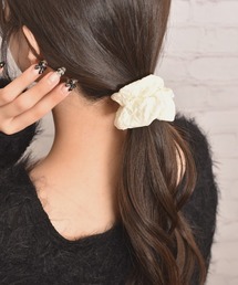 VIBGYOR Women | 【float】シンプル エンボスフラワー加工 シュシュ(シュシュ)