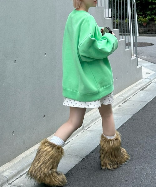 Alley Tokyo（アリートーキョー）の「【セットアップで着られる】Bigなスウェット（スウェット・レディース・グレー/スミクロ/ピンク/ライトグリーン・FREE）」の19枚目の写真