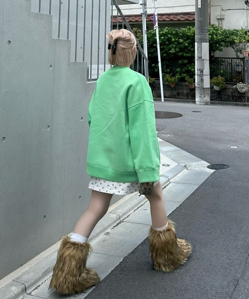 Alley Tokyo（アリートーキョー）の「【セットアップで着られる】Bigなスウェット（スウェット・レディース・グレー/スミクロ/ピンク/ライトグリーン・FREE）」の22枚目の写真