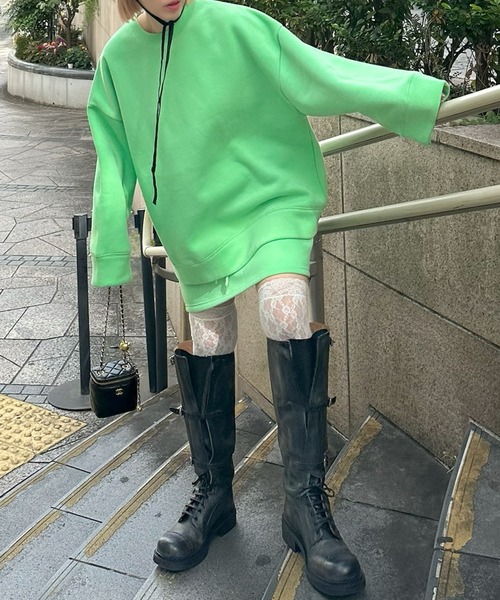 Alley Tokyo（アリートーキョー）の「【セットアップで着られる】Bigなスウェット（スウェット・レディース・グレー/スミクロ/ピンク/ライトグリーン・FREE）」の14枚目の写真