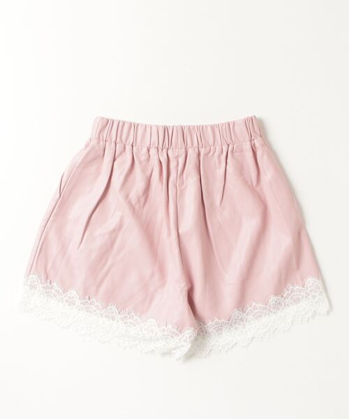 leune(ルネ)の「レースヘムフェイクレザーショートパンツ(その他パンツ・レディース・ブラック/ベージュ/ピンク・FREE)」の11枚目の写真