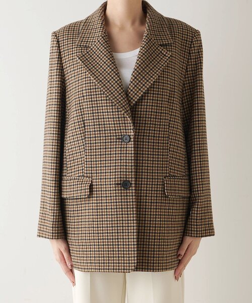 Whim Gazette(ウィムガゼット)の「ウールシングルジャケット(テーラードジャケット・レディース・グレー/ブラウン・FREE)」の20枚目の写真