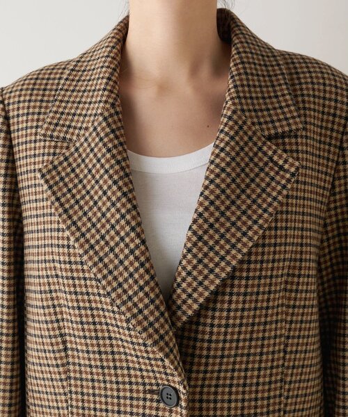 Whim Gazette(ウィムガゼット)の「ウールシングルジャケット(テーラードジャケット・レディース・グレー/ブラウン・FREE)」の11枚目の写真