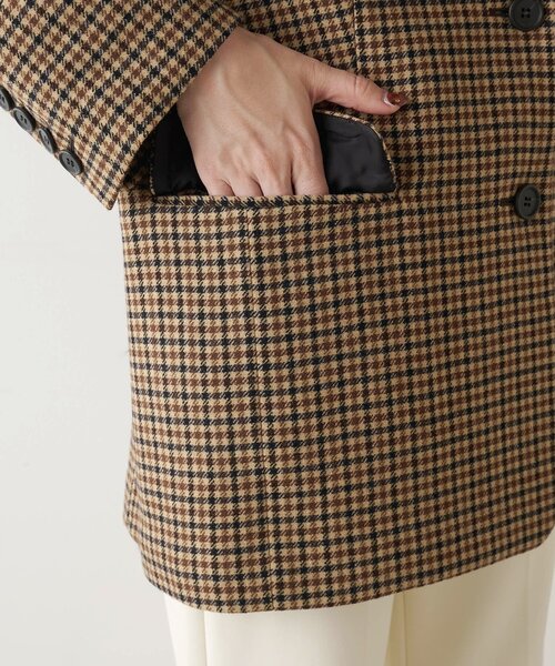 Whim Gazette(ウィムガゼット)の「ウールシングルジャケット(テーラードジャケット・レディース・グレー/ブラウン・FREE)」の13枚目の写真