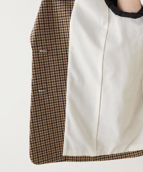 Whim Gazette(ウィムガゼット)の「ウールシングルジャケット(テーラードジャケット・レディース・グレー/ブラウン・FREE)」の8枚目の写真